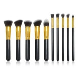 Set De 10 Brochas Kabuki Para Aplicar Maquillaje