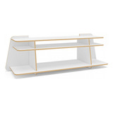 Rack Para Tv Até 50 Polegadas Garden 3 Prateleiras Branco -