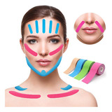 Bandagem Tape Taping Facial Alivia Rugas Marcas De Expressão Cor Marrom