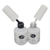 Pack Gel Semi Permanente De 3 Pasos Blanco Y Negro 15 Ml