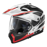 Casco Nolan N70-2 X Earthquake N-com Blanco/rojo/negro