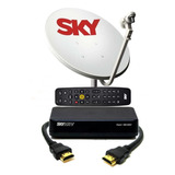 Kit Completo Sky Pre Pago Conforto Com 01 Receptor Em Hd