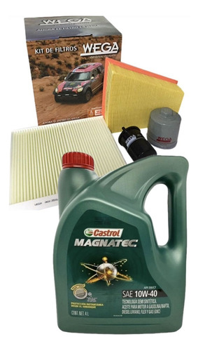 Aceite Castrol Magnatec 10w40 + 4 Filtros Vw Voyage 1.6