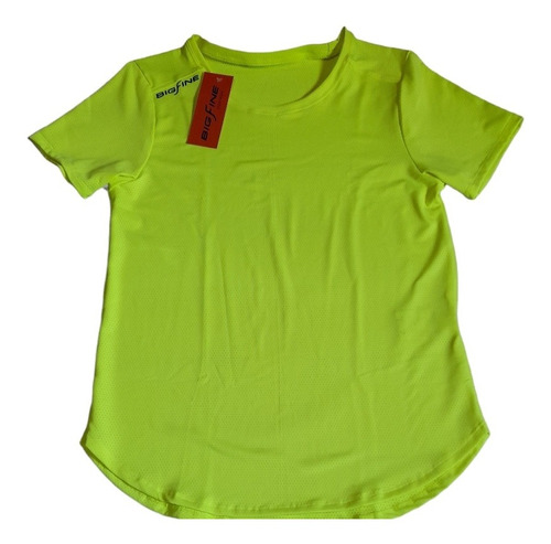 Remera Dry Amarilla Fluo Bigfine- Motivap.ok 