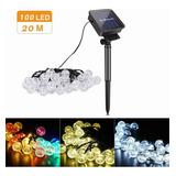 Cordão Varal 100 Leds Bolinha Cristal 20 Metros Luz/8 Função