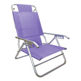 Reposera Silla Aluminio Descansar 5 Posiciones Modelo 80012 Coversol Color Violeta