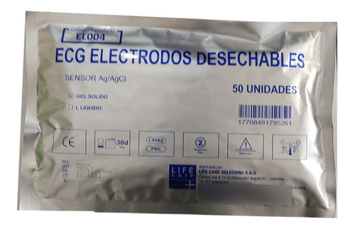  500 Electrodos Ecg Electrocardiograma Pqte X 50 Unds Adulto
