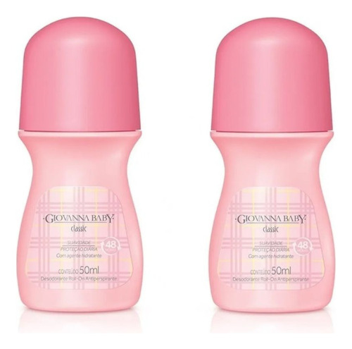 Desodorante Roll On Classic Giovanna Baby 50ml Com 2 Unidades