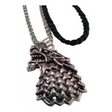 Collar Lobo Casa Stark Game Of Thrones Plata Tibetana 22x35m