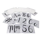 35 Stencil Letras Números Cursivo Alfabeto Confeitaria Bolo
