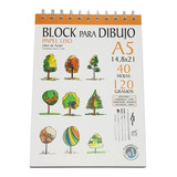 Block Para Dibujo A5 De 120 Grs X 40 Hojas Blanco Liso