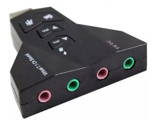 Tarjeta De Doble Sonido 7.1 Usb Control De Volumen Plug Mic