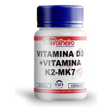 Vitamina D3 10.000 Ui + Vitamina K2 Mk7 200mcg 120 Cápsulas Sabor Sem Sabor