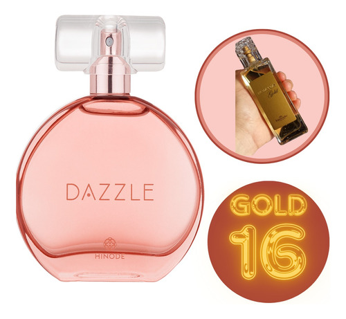 Perfume Feminino Traduções Gold Hinode Nº 16 - Nova Embalagem - Fragrância Floral Frutal - Dazzle Champagne 60ml