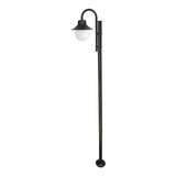 3x Luminária Poste Balizador Jardim G/ Leitoso P28/1 Preto