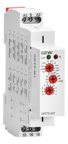 Relé De Retardo De Apagado Geya Grt8-m1 16a Ac/dc12v-240v Mu