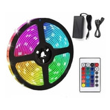 Tira Cinta Led Luces 5050 Rgb Con Control Remoto 5m