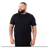 Camiseta Plus-size Masculina Lisa Básica G1 A G4 Algodão