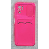 Funda Compatible Para Xiaomi Redmi Note 10 6.43 Tarjetero Color Rosa