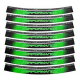 Calcomania Para Rin Motocicleta Verde Fluo Print