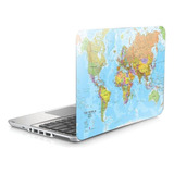 Skin Adesivo Protetor Para Notebook 15 Atlas Mapa Mundi D11