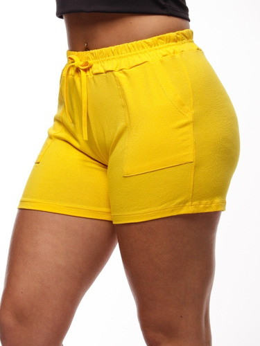 Short Jeans Cintura Alta Shortinho Curto Feminino Hot Pants