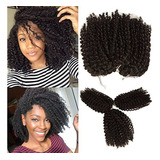 Extensiones De Cabello - Kinky Curly Crochet Hair 8 Inch Sho