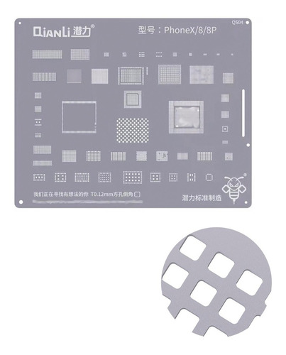 Stencil Para Reballing Compatible Con iPhone 8 8p X Qianli
