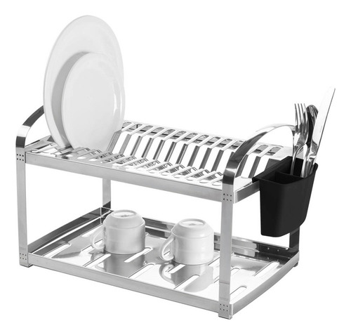 Escorredor De Louça Inox Suprema 16 Pratos Dispenser Brinox