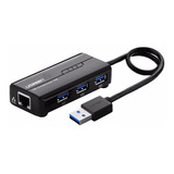 Hub Usb 3.0 Ugreen Gigabit Ethernet 1000 Mbps 3x Usb 3.0 