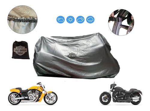 Funda Afelpada 100% Impermeable Para Harley Davidson V Rod