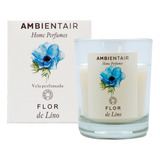 Vela Aromatica Cera Vegetal Aroma Flor Lino 30 Hr Ambientair