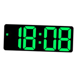 Relógio De Parede Digital Led Despertador Tabela Verde