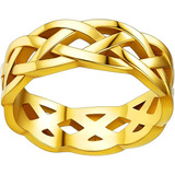 Anillos De Boda Vikingos De Acero Inoxidable Chapado En Oro