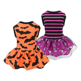 Fitwarm Paquete De 2 Disfraces De Halloween Para Perros Vest