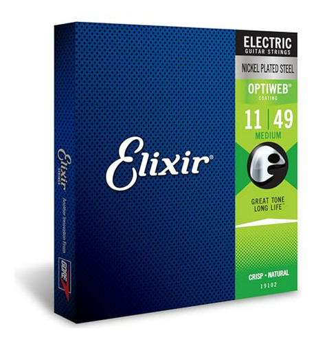 Cuerdas De Guitarra Eléctrica Elixir 19102, Medium