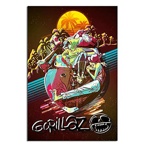 Cuadro De Arte Lienzo De Barco Fantasma Gorillaz Estét...