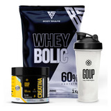 Combo Whey Blend 1kg + Creatina 100% Pura + Coqueteleira