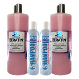 Kit Evakey 2 Keratins + 2 Shampoos Limpieza Profunda 350 Ml