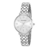 Relógio Mondaine Feminino Prata Casual Original 53779l0mvne3 Cor Da Correia Prateado Cor Do Bisel Prateado Cor Do Fundo Prateado