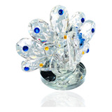 Figura Pavo Real Ojo Turco Azul Transparente Cristal 