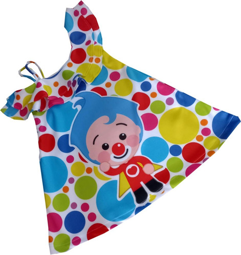 Vestido Para Niña Tipo Bata Bolero De Payaso Plim Plim - H