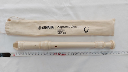 Flauta Doce E Capa Yamaha Original Soprano Germanica Yrs-23g