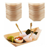 Paquete De 50 Platos De Sushi Para Servir Aperitivos. 100% M