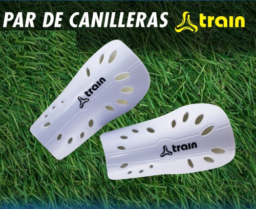 Canilleras De Futbol Train Modelo Training Color Blanco