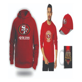 Sudadera Playera Gorra Bordada  Y Taza San Francisco 49ers