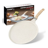 Crepera O Comal Antiadherente 32 Cm Cookify | Stone-tech Series | Libre De Pfoa, Cocina Saludable. Color Mármol Beige