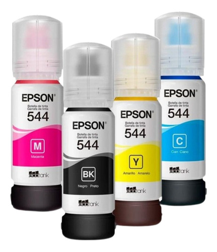 Tinta Original Epson L3250 L3210 T544 L3150 - Kit 04 Cores