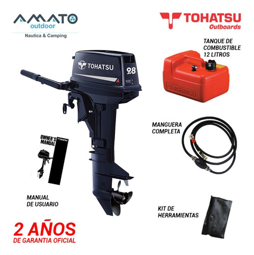 Motor Fuera De Borda Tohatsu 9.8hp 2t Pc Dolar Billete