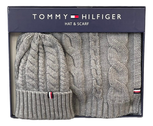 Conjunto Bufanda Y Gorro Tommy Hilfiger Estuche Original